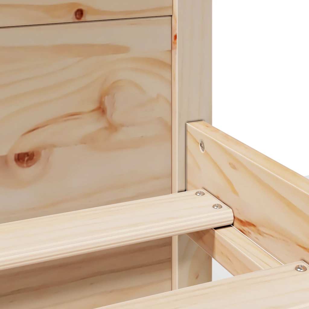 Cadre de lit sans matelas 140x200 cm bois massif de pin - XIOS