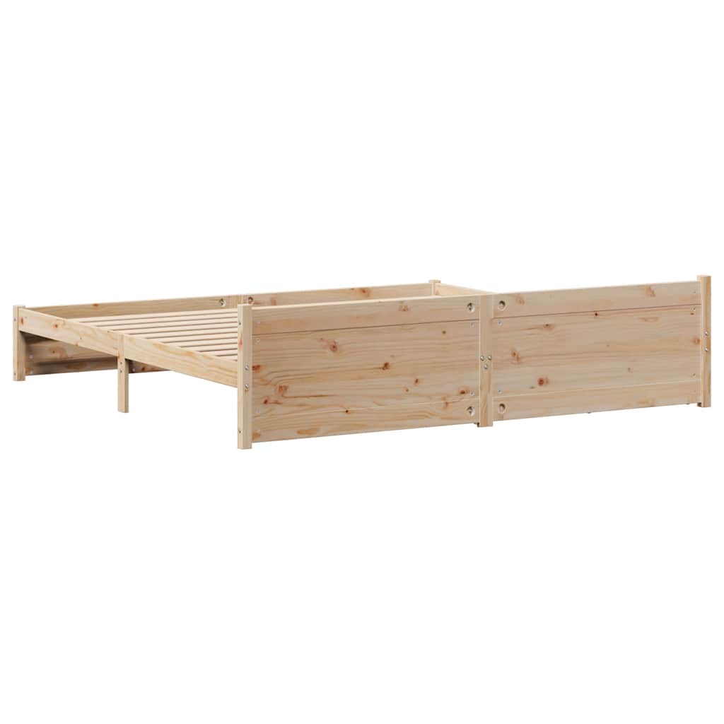 Cadre de lit sans matelas 180x200 cm bois massif de pin - XIOS