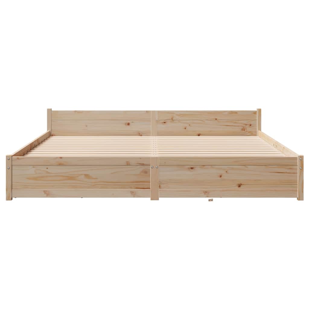 Cadre de lit sans matelas 200x200 cm bois massif de pin - XIOS