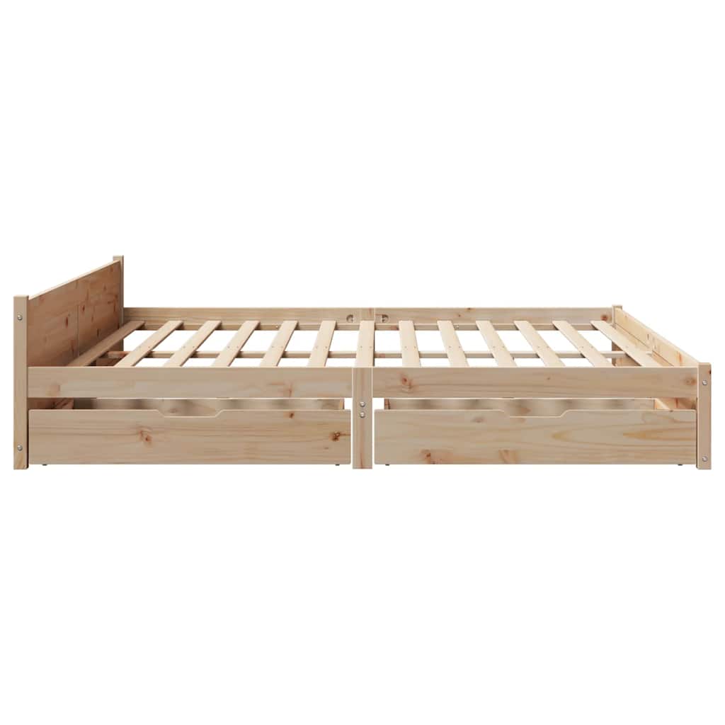 Cadre de lit sans matelas 200x200 cm bois massif de pin - XIOS