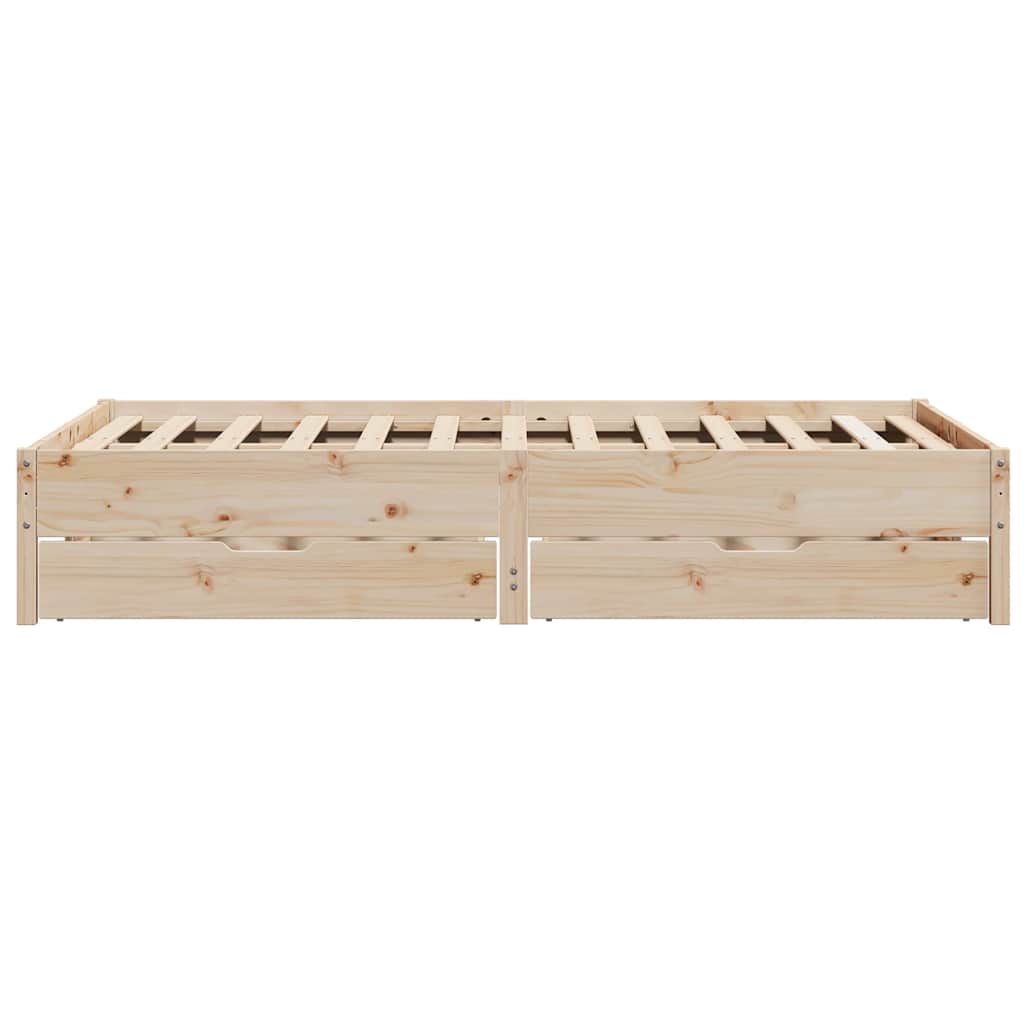 Cadre de lit sans matelas 150x200 cm bois de pin massif - XIOS