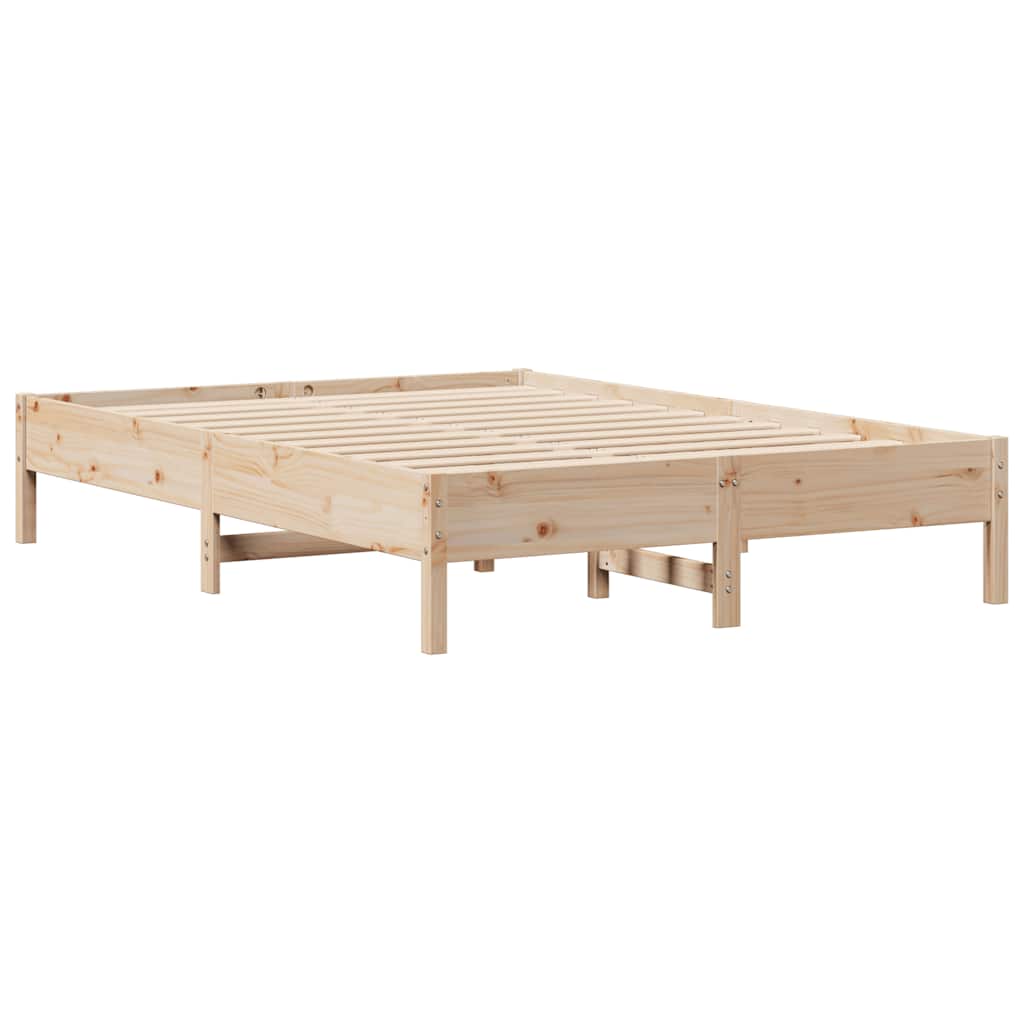 Cadre de lit sans matelas 140x200 cm bois massif de pin - XIOS