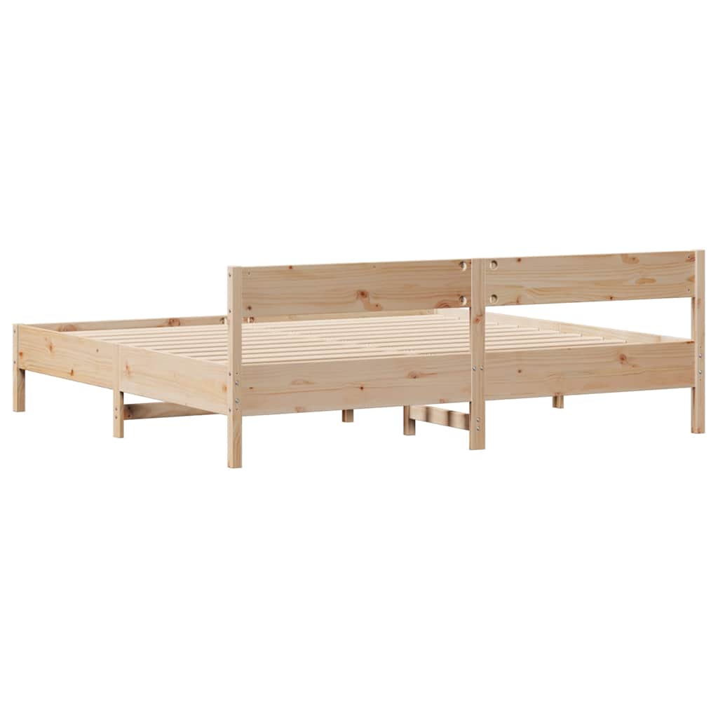 Cadre de lit sans matelas 180x200 cm bois massif de pin - XIOS