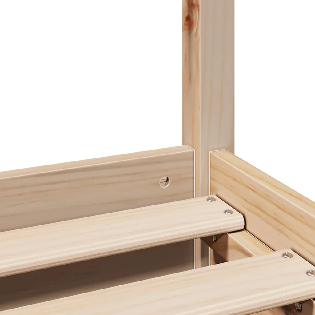 Cadre de lit sans matelas 150x200 cm bois de pin massif - XIOS
