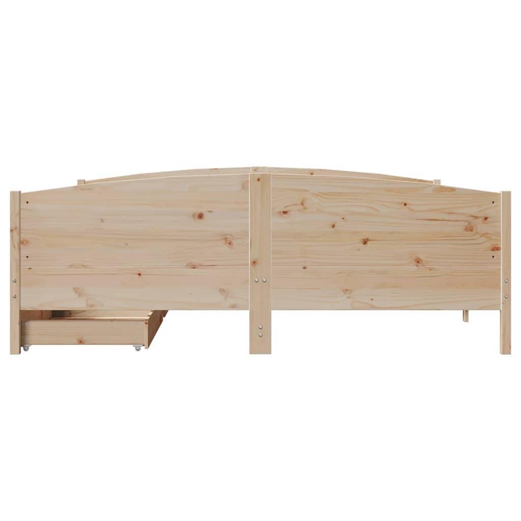 Cadre de lit sans matelas 200x200 cm bois massif de pin - XIOS