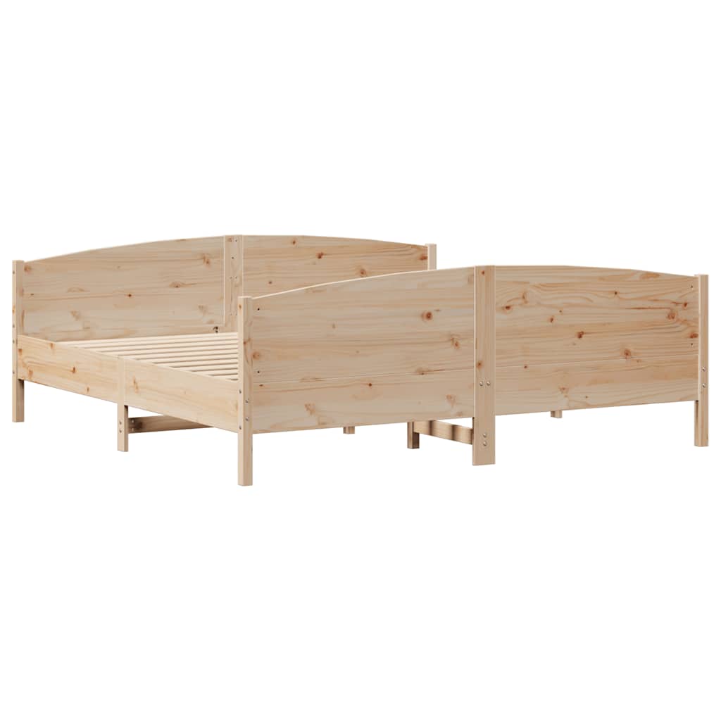 Cadre de lit sans matelas 200x200 cm bois massif de pin - XIOS