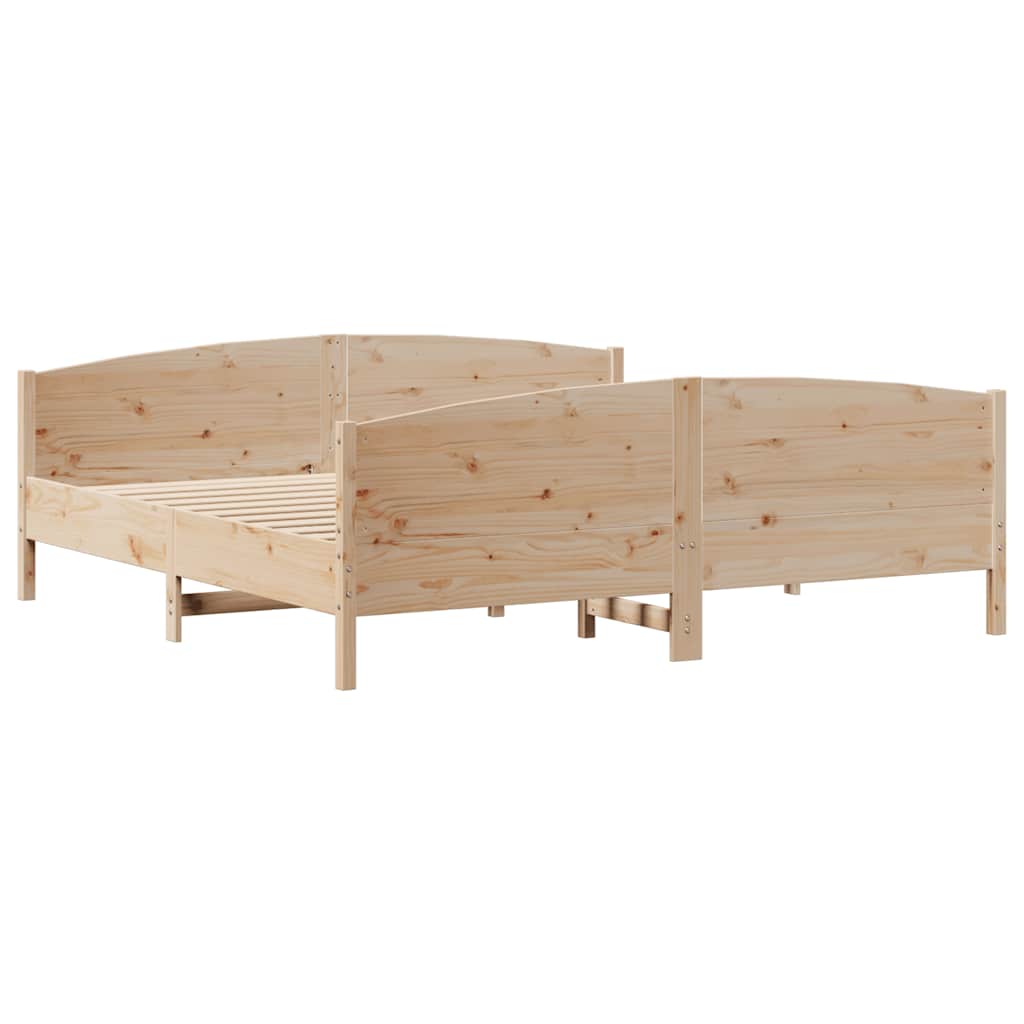 Cadre de lit sans matelas 200x200 cm bois massif de pin - XIOS