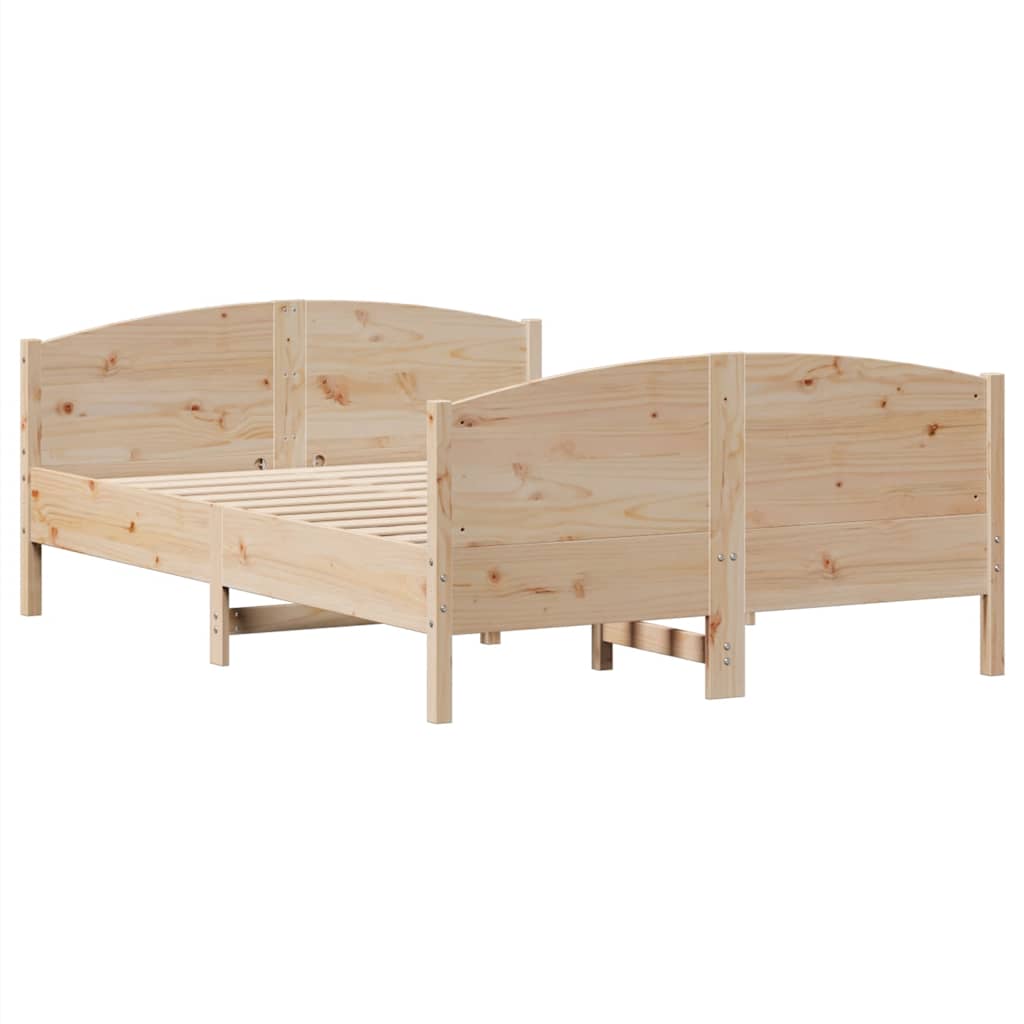 Cadre de lit sans matelas 150x200 cm bois de pin massif - XIOS