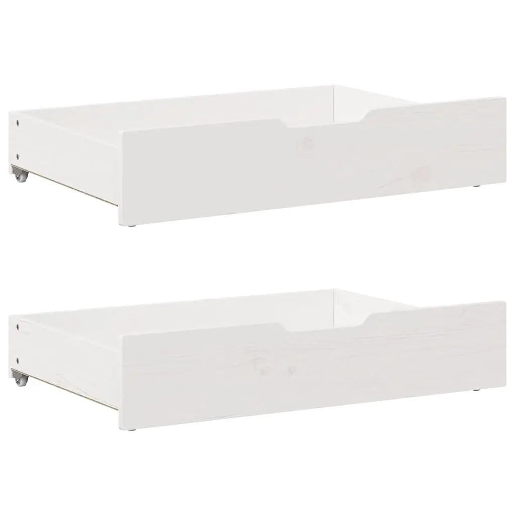 Cadre de lit sans matelas blanc 120x190 cm bois de pin massif - XIOS
