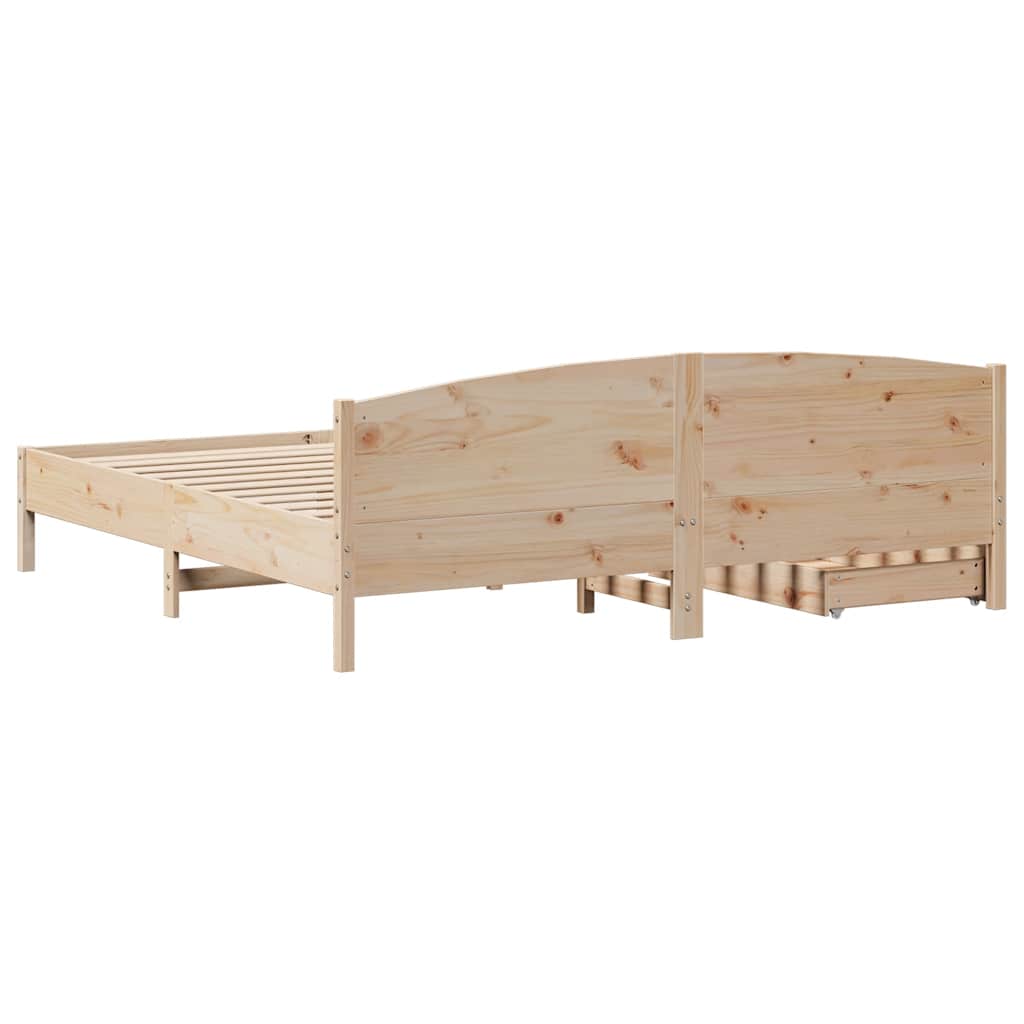 Cadre de lit sans matelas 180x200 cm bois massif de pin - XIOS