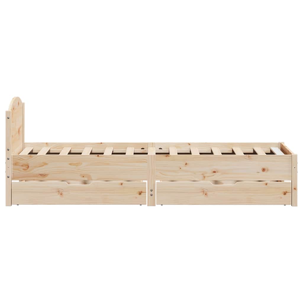 Cadre de lit sans matelas 100x200 cm bois massif de pin - XIOS