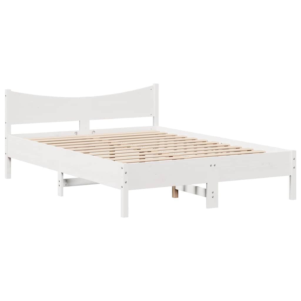 Cadre de lit avec tiroirs blanc 120x200 cm bois de pin massif - XIOS