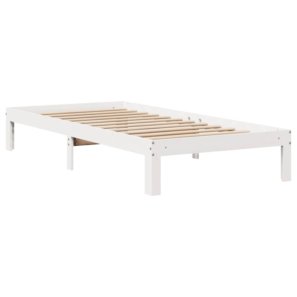 Cadre de lit avec tiroirs sans matelas blanc 75x190 cm - XIOS