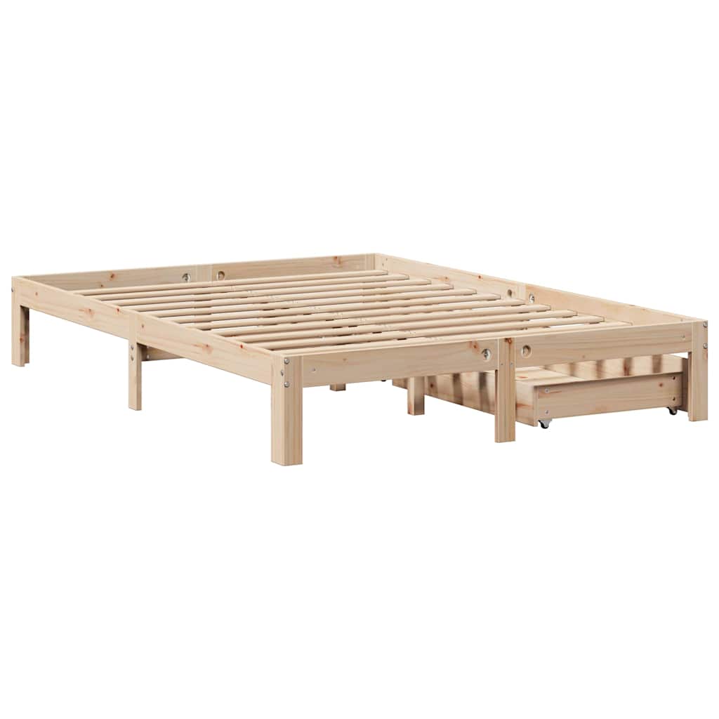 Cadre de lit avec tiroirs sans matelas 120x190 cm - XIOS