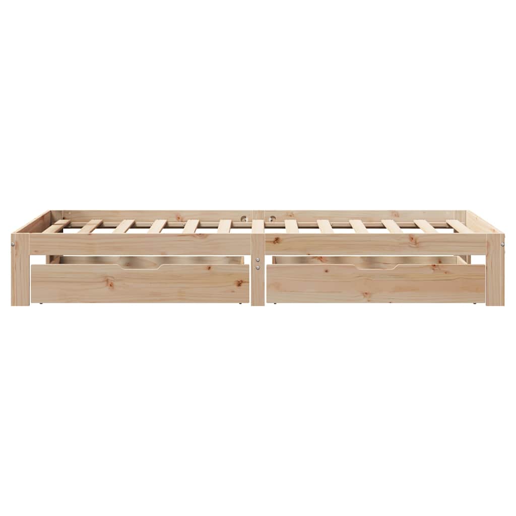 Cadre de lit avec tiroirs sans matelas 90x200 cm - XIOS