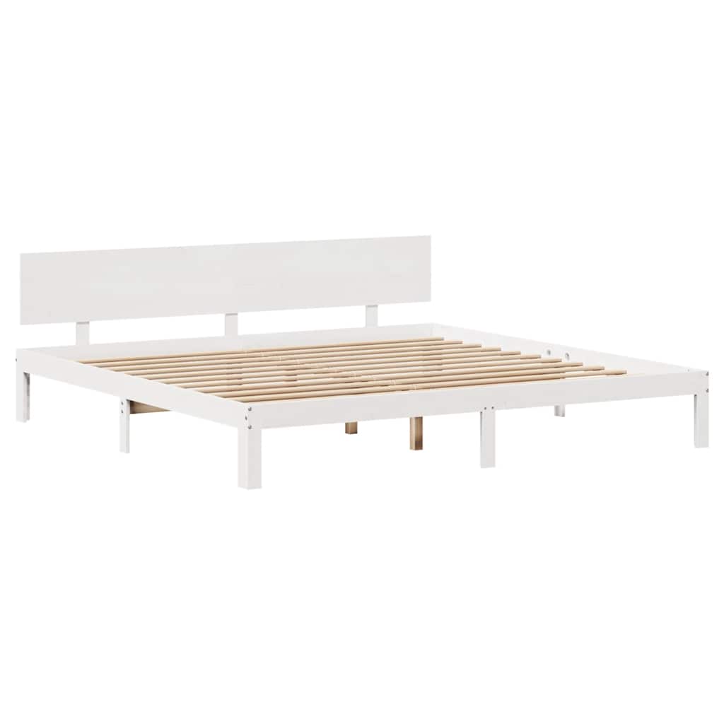 Cadre de lit avec tiroirs sans matelas blanc 200x200 cm - XIOS