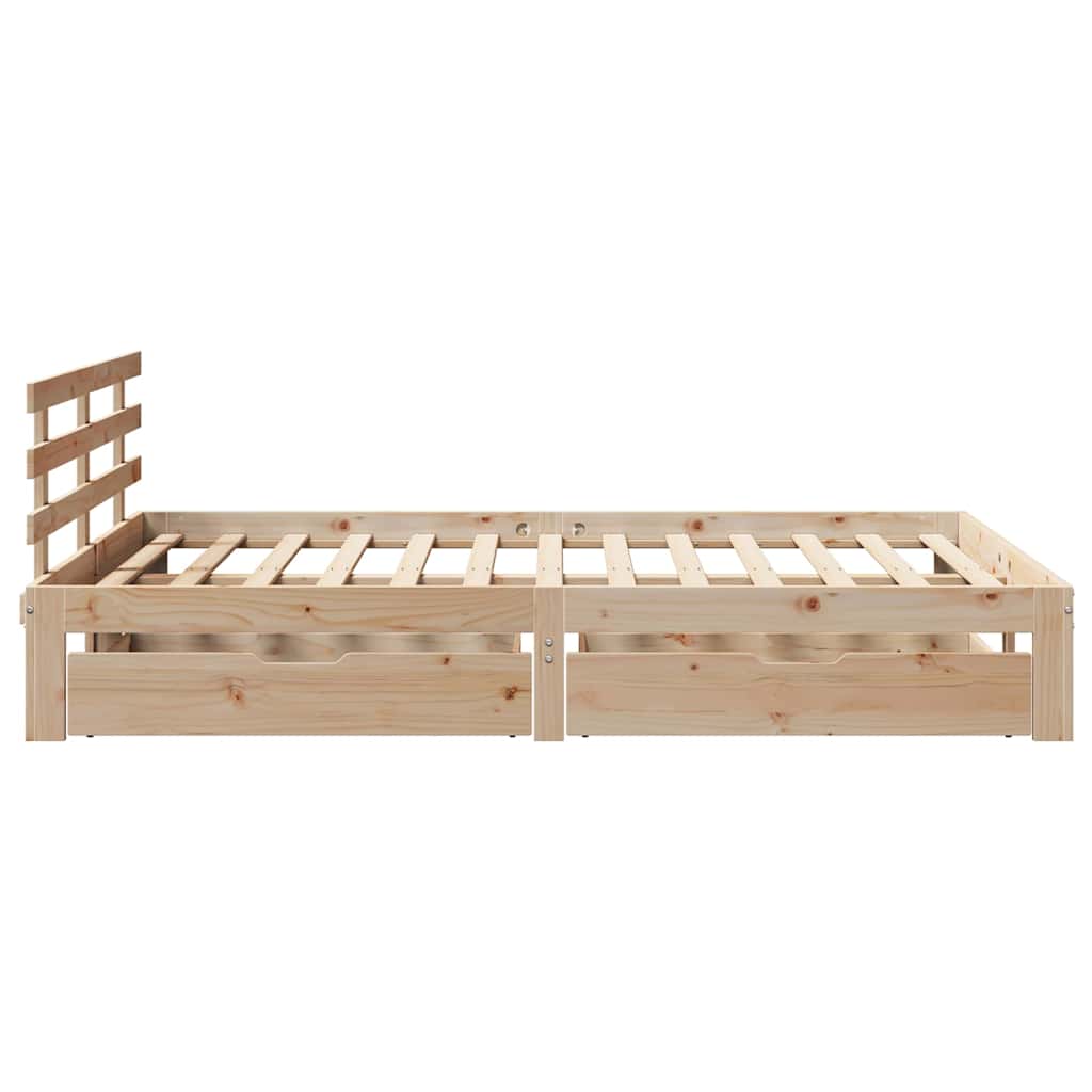 Cadre de lit avec tiroirs sans matelas 120x190 cm - XIOS