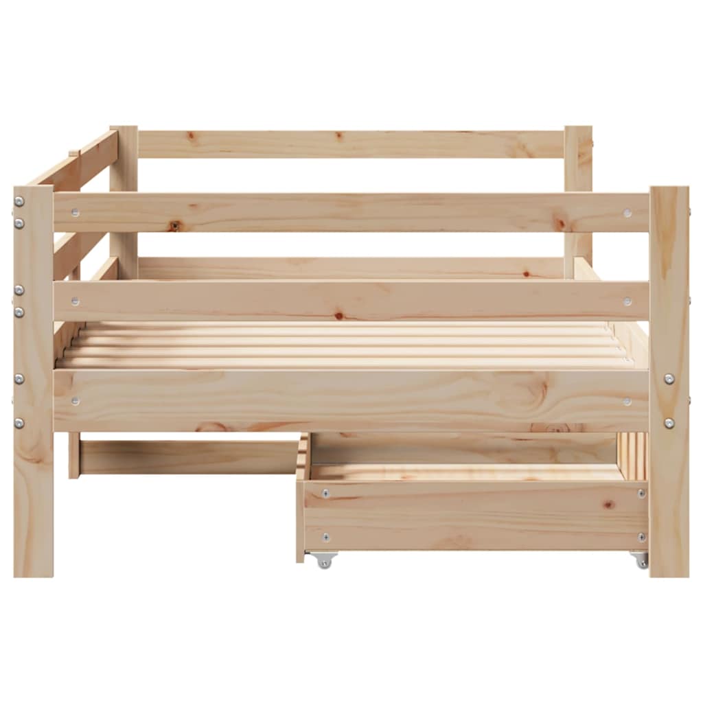 Lit de jour avec tiroirs sans matelas 90x200 cm bois massif - XIOS