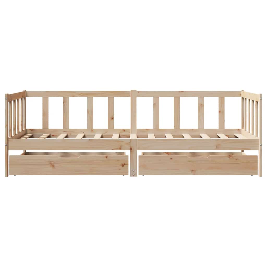 Lit de jour avec tiroirs sans matelas 90x200 cm bois massif - XIOS