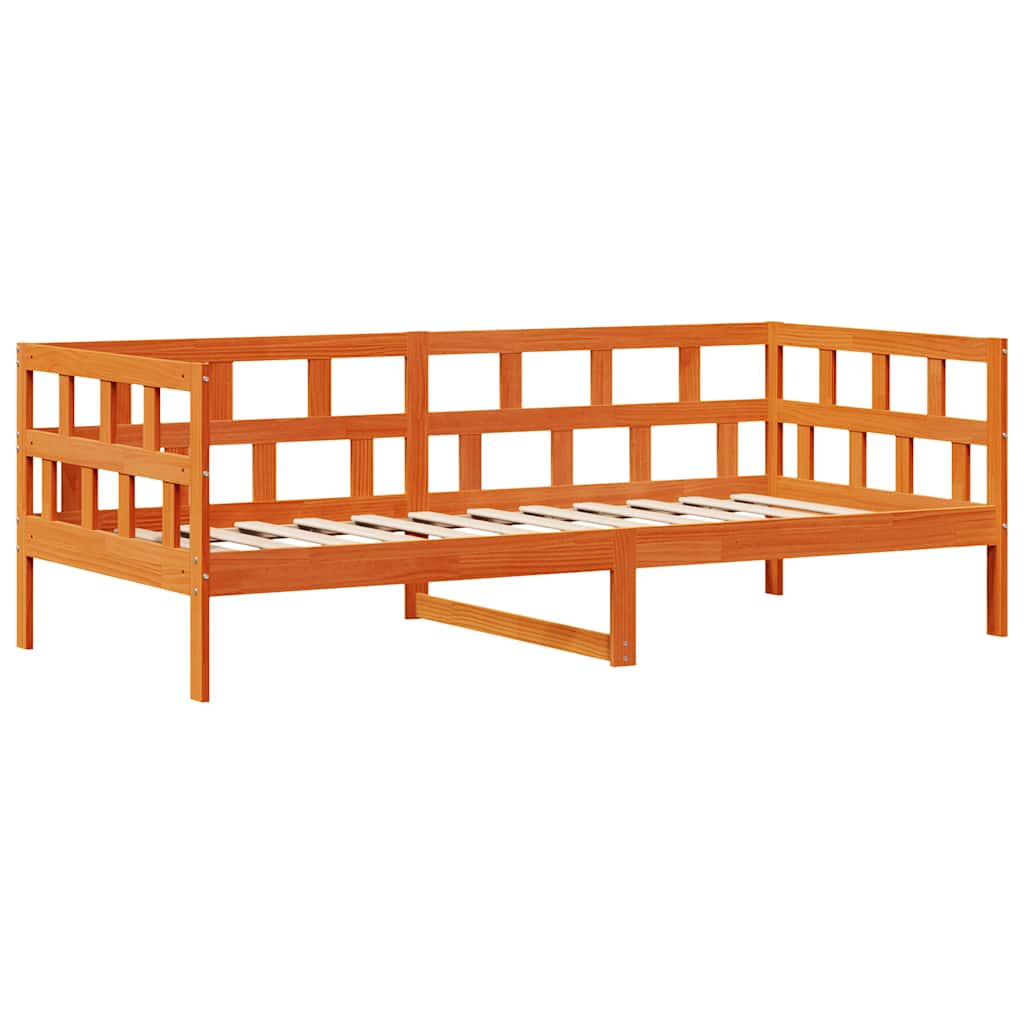 Lit de jour avec tiroirs sans matelas cire marron 90x200cm bois - XIOS