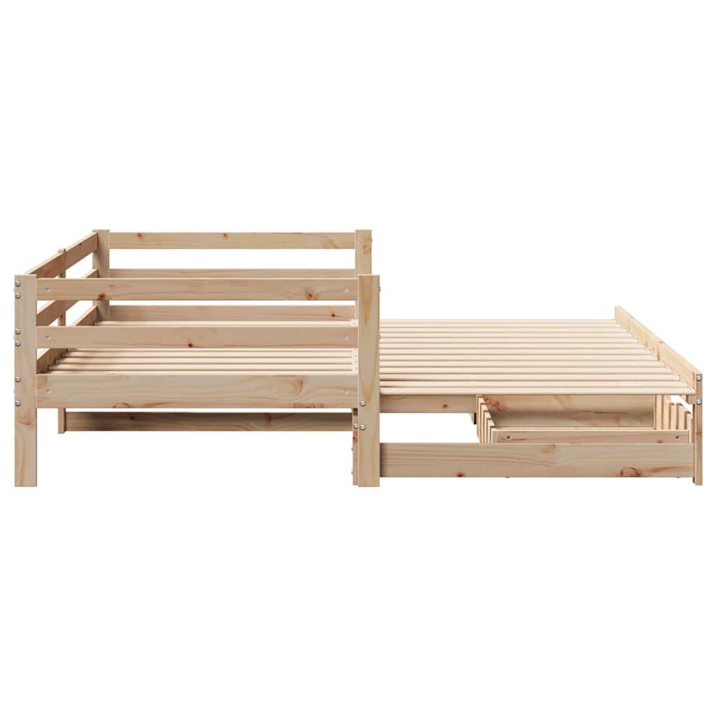 Lit de jour avec tiroirs sans matelas 90x200 cm bois massif - XIOS