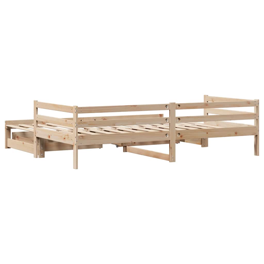 Lit de jour avec tiroirs sans matelas 90x200 cm bois massif - XIOS