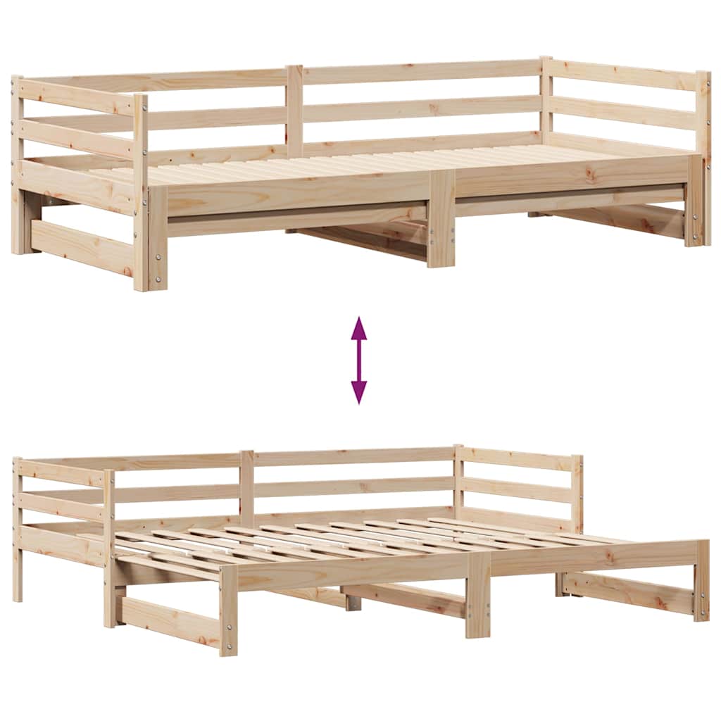 Lit de jour avec gigogne et tiroirs sans matelas 80x200 cm - XIOS