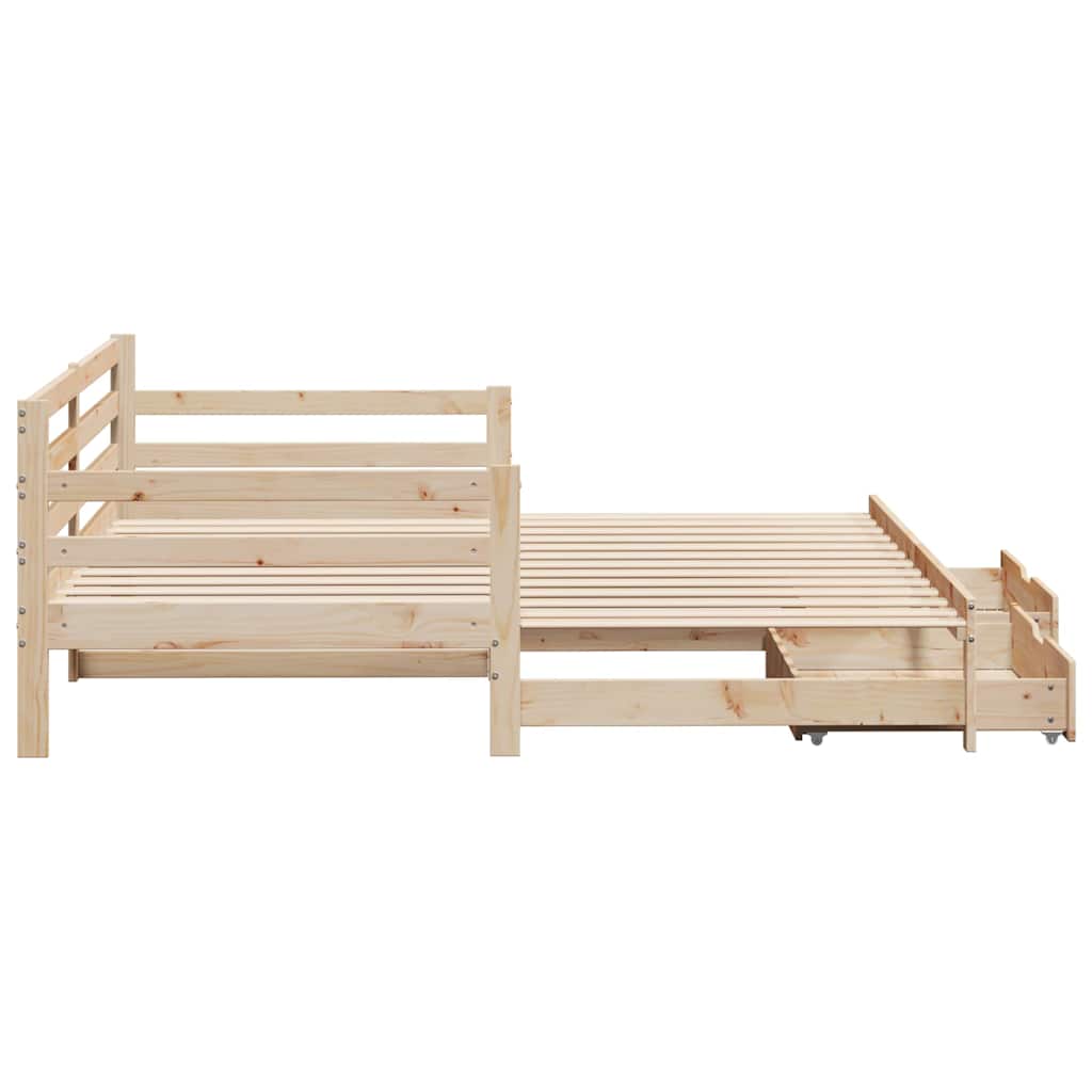 Lit de jour avec gigogne et tiroirs sans matelas 90x200 cm - XIOS