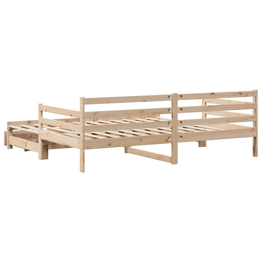 Lit de jour avec gigogne et tiroirs sans matelas 90x200 cm - XIOS
