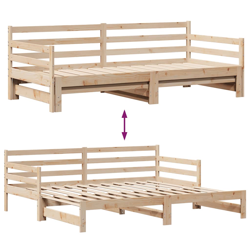 Lit de jour avec gigogne et tiroirs sans matelas 90x200 cm - XIOS