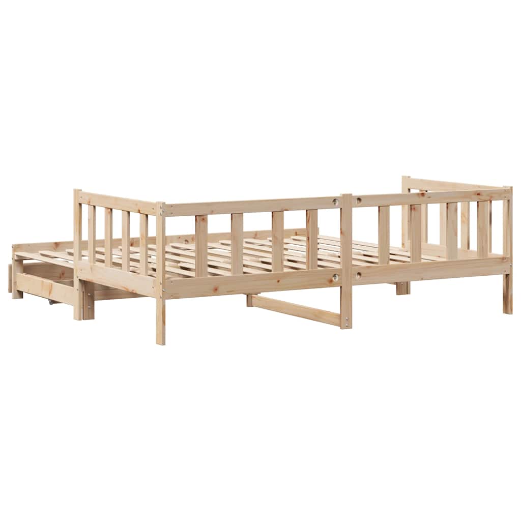 Lit de jour avec gigogne et tiroirs sans matelas 80x200 cm - XIOS