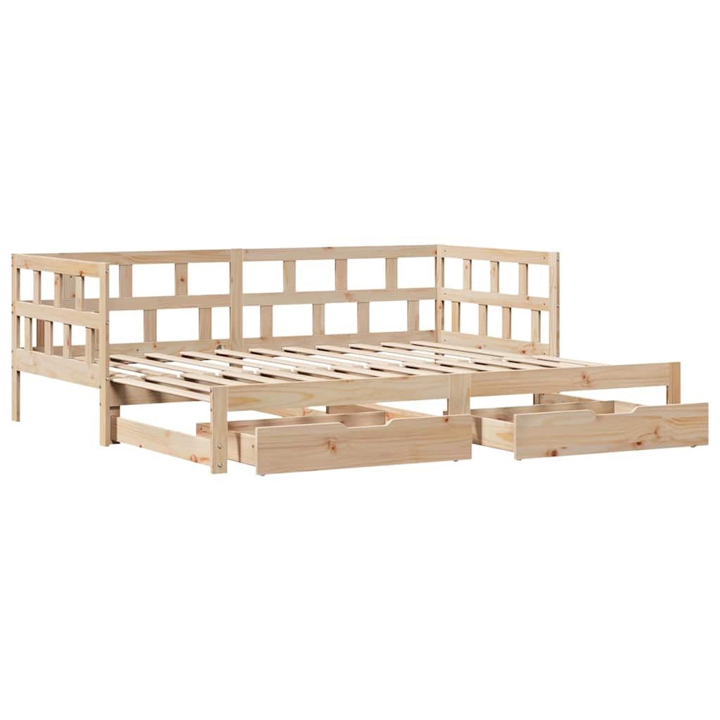 Lit de jour avec gigogne et tiroirs sans matelas 80x200 cm - XIOS