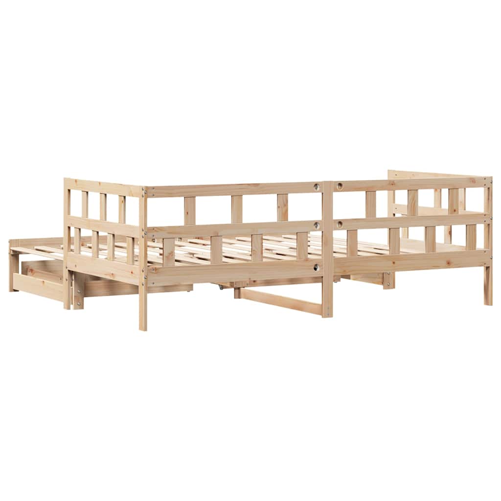 Lit de jour avec gigogne et tiroirs sans matelas 80x200 cm - XIOS