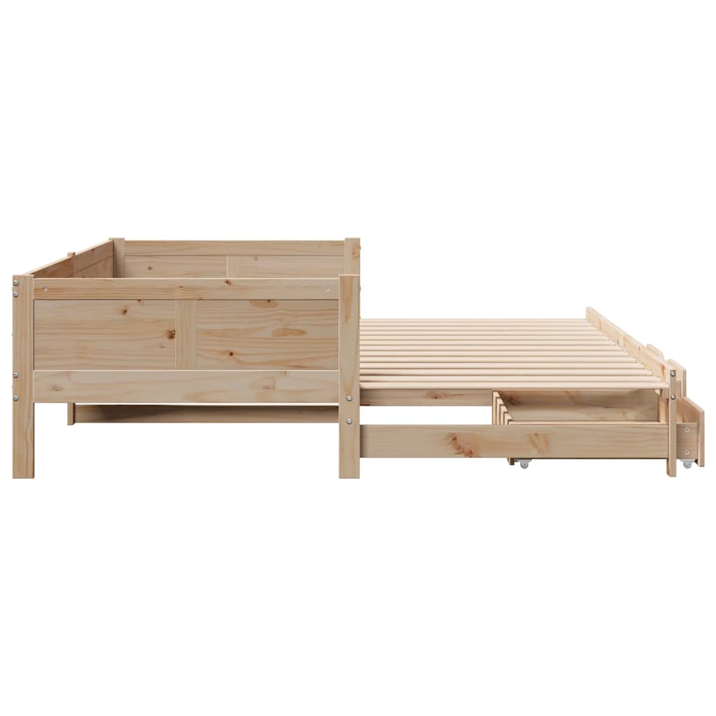 Lit de jour avec gigogne et tiroirs sans matelas 90x190 cm - XIOS