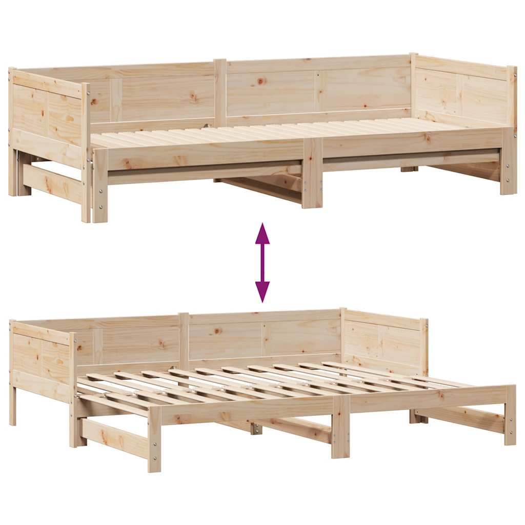 Lit de jour avec gigogne et tiroirs sans matelas 90x190 cm - XIOS