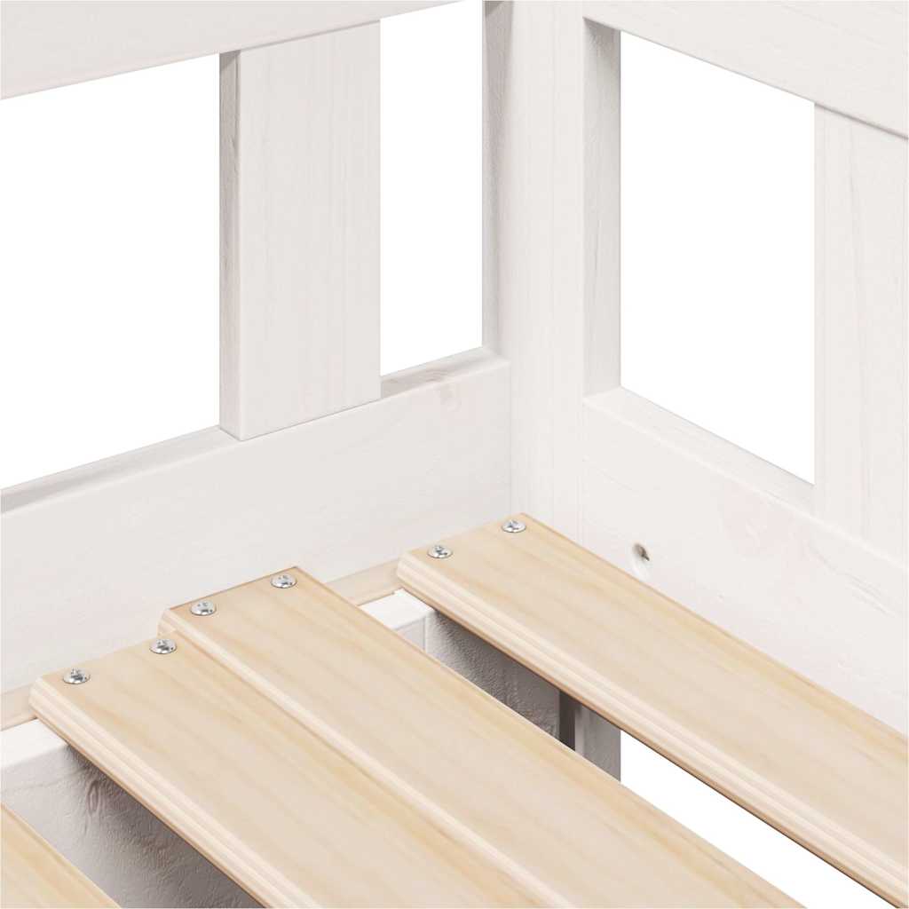 Lit de jour avec gigogne et tiroirs sans matelas blanc 80x200cm - XIOS