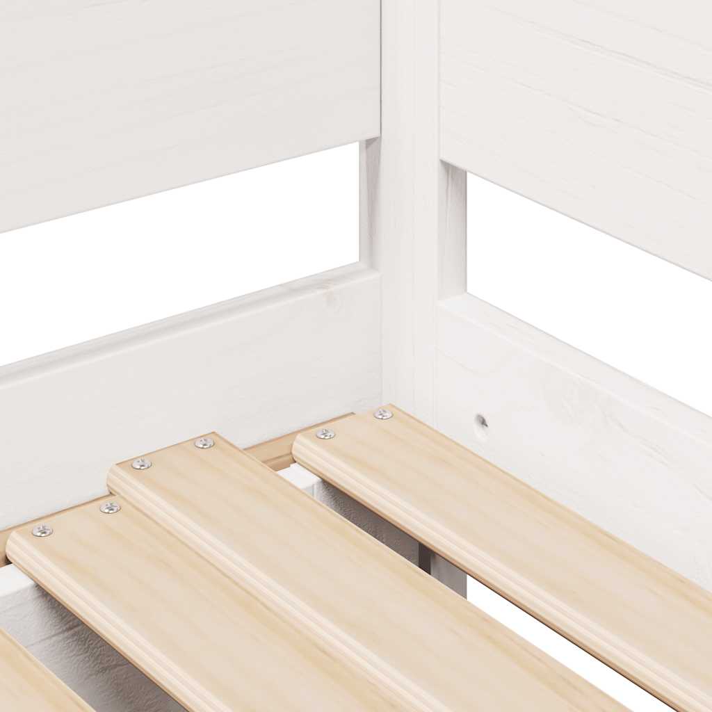 Lit de jour avec gigogne et tiroirs sans matelas blanc 80x200cm - XIOS