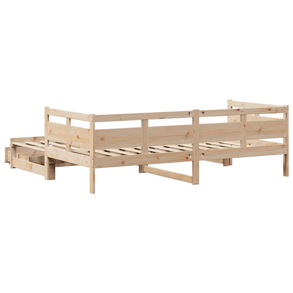 Lit de jour avec gigogne et tiroirs sans matelas 90x190 cm - XIOS