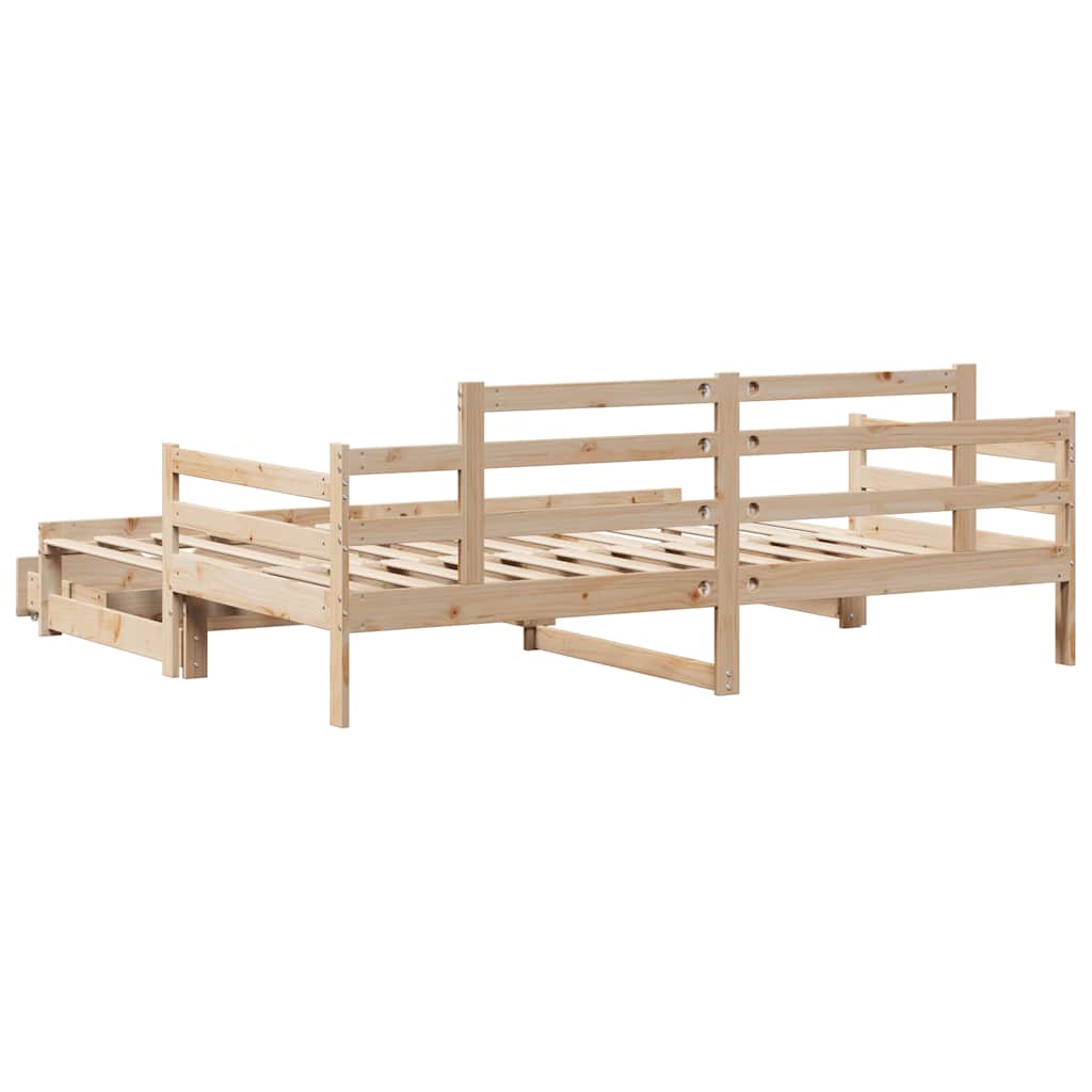 Lit de jour avec gigogne et tiroirs sans matelas 80x200 cm - XIOS