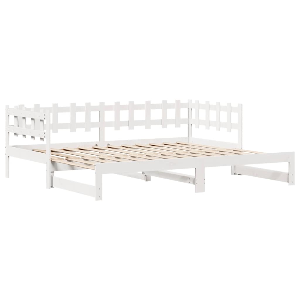 Lit de jour avec gigogne et tiroirs sans matelas blanc 90x200cm - XIOS