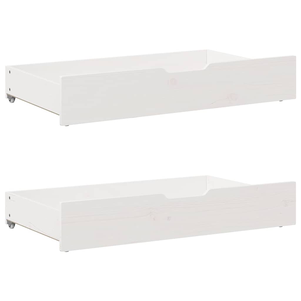 Lit de jour avec gigogne et tiroirs sans matelas blanc 90x200cm - XIOS