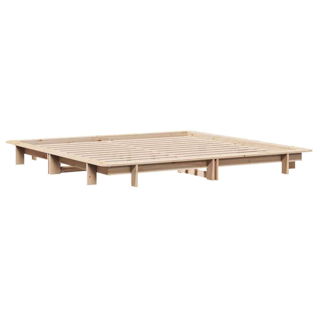 Cadre de lit sans matelas 200x200 cm bois massif de pin - XIOS