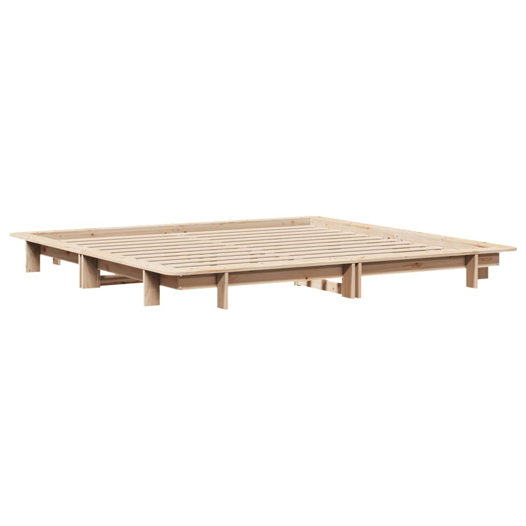 Cadre de lit sans matelas 200x200 cm bois massif de pin - XIOS