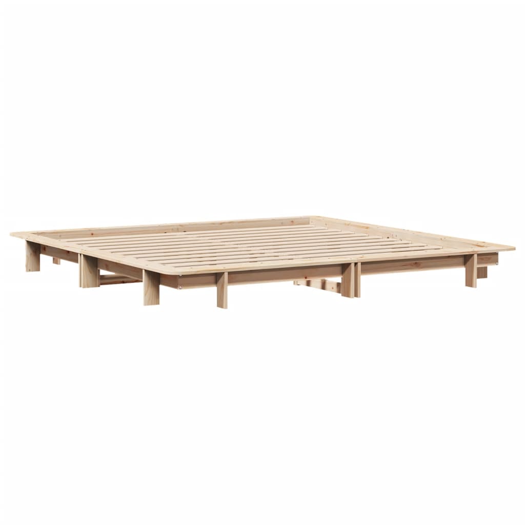 Cadre de lit sans matelas 180x200 cm bois massif de pin - XIOS