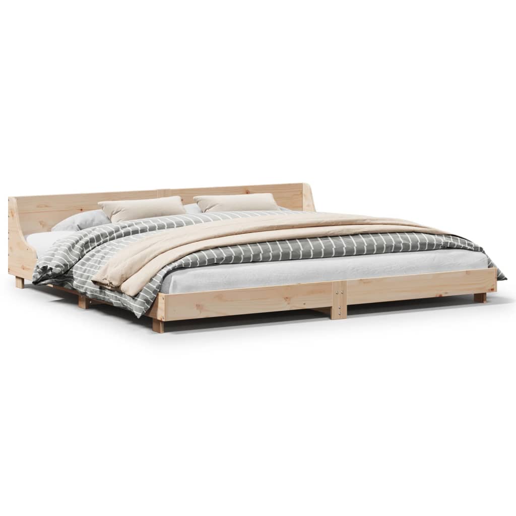 Cadre de lit sans matelas 200x200 cm bois massif de pin - XIOS