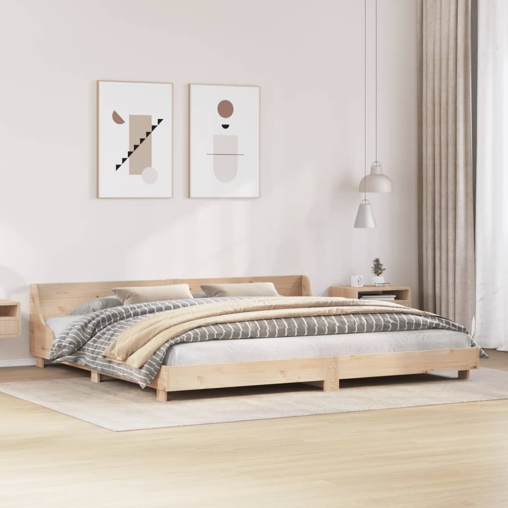 Cadre de lit sans matelas 200x200 cm bois massif de pin - XIOS