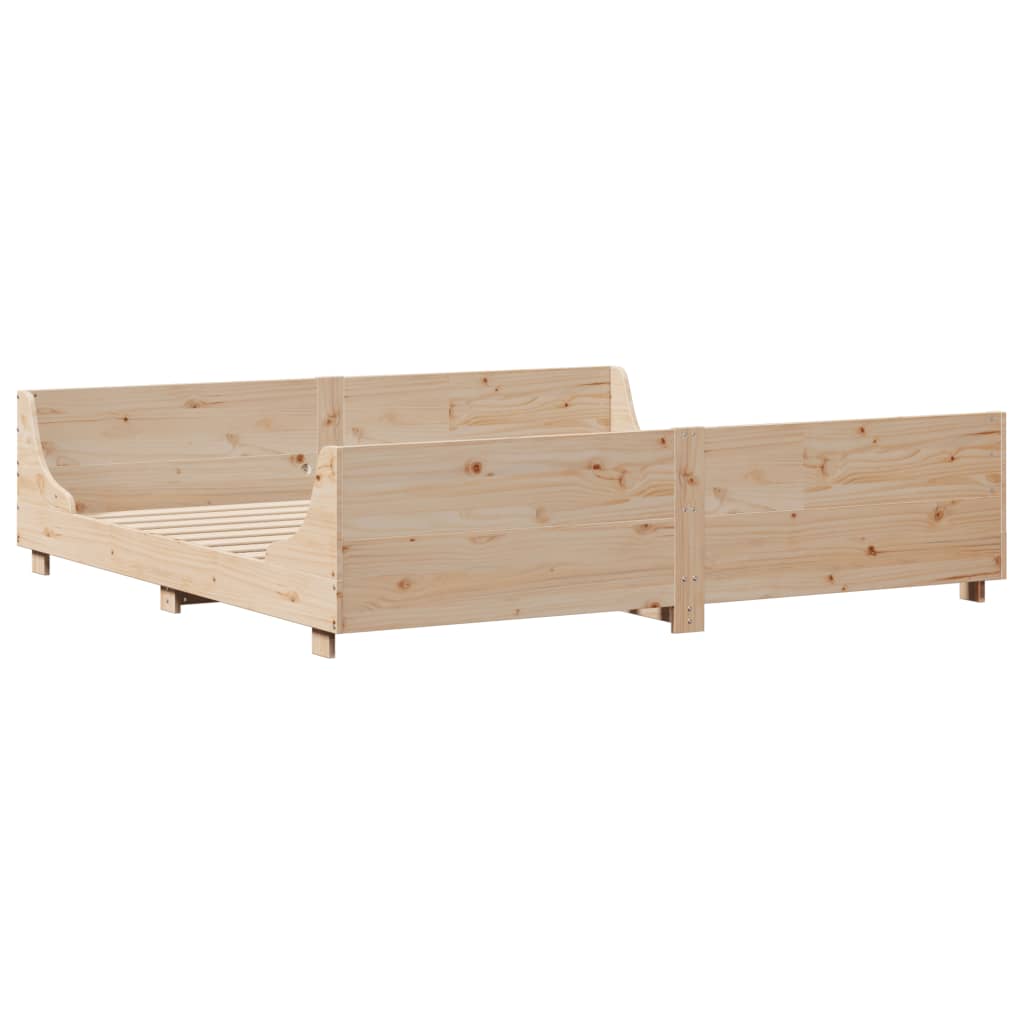 Cadre de lit sans matelas 200x200 cm bois massif de pin - XIOS