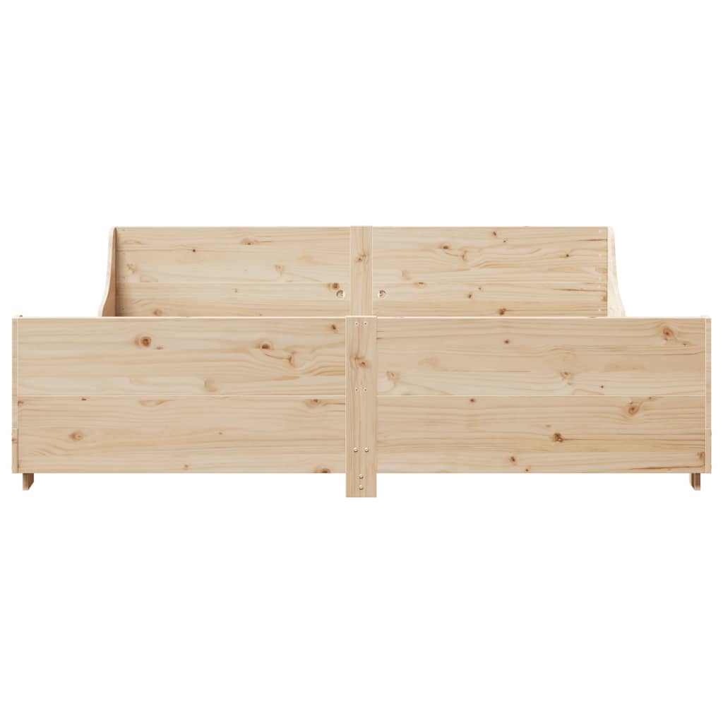 Cadre de lit sans matelas 200x200 cm bois massif de pin - XIOS