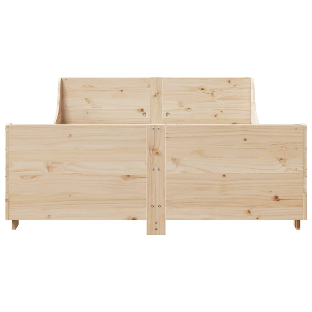 Cadre de lit sans matelas 160x200 cm bois massif de pin - XIOS