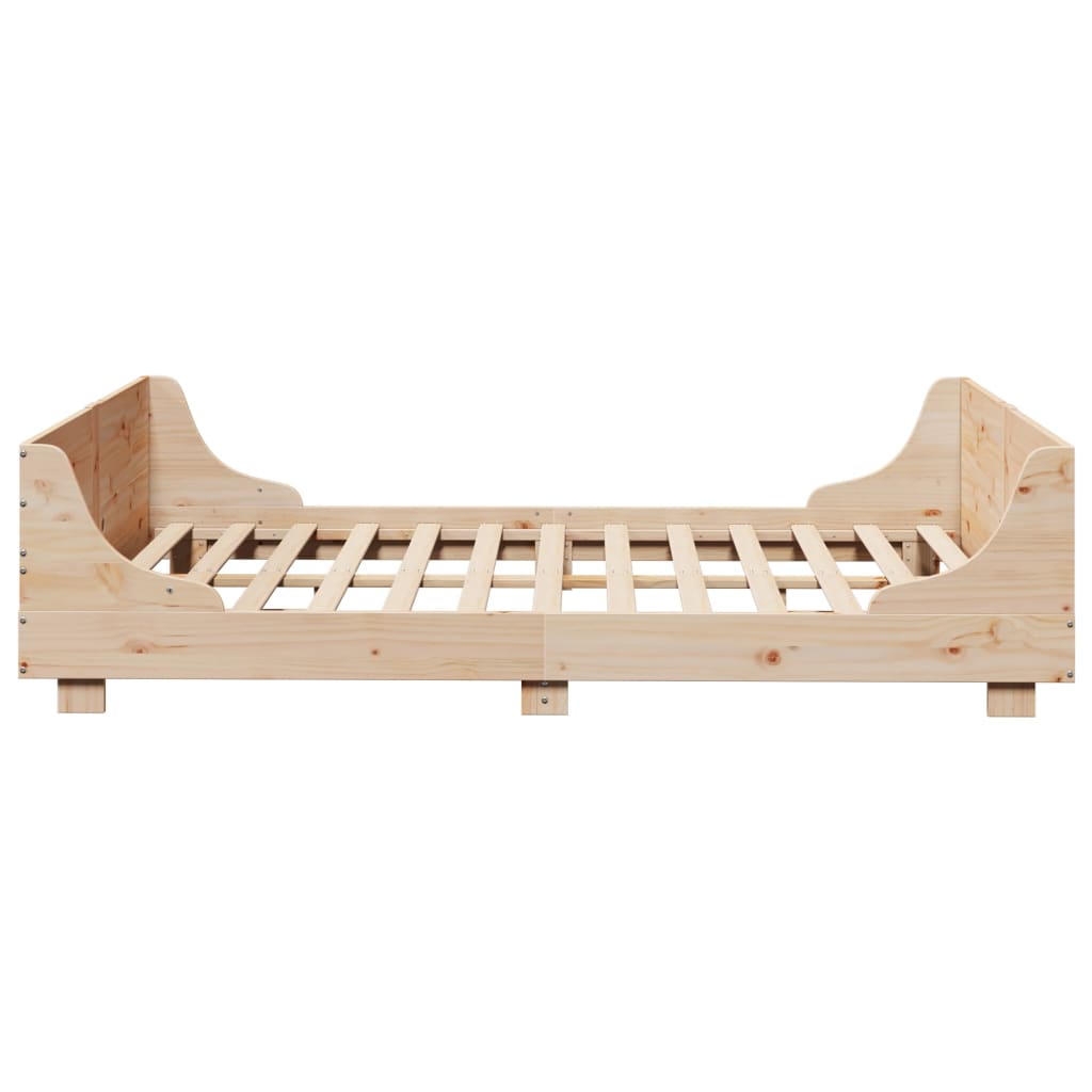 Cadre de lit sans matelas 140x190 cm bois de pin massif - XIOS